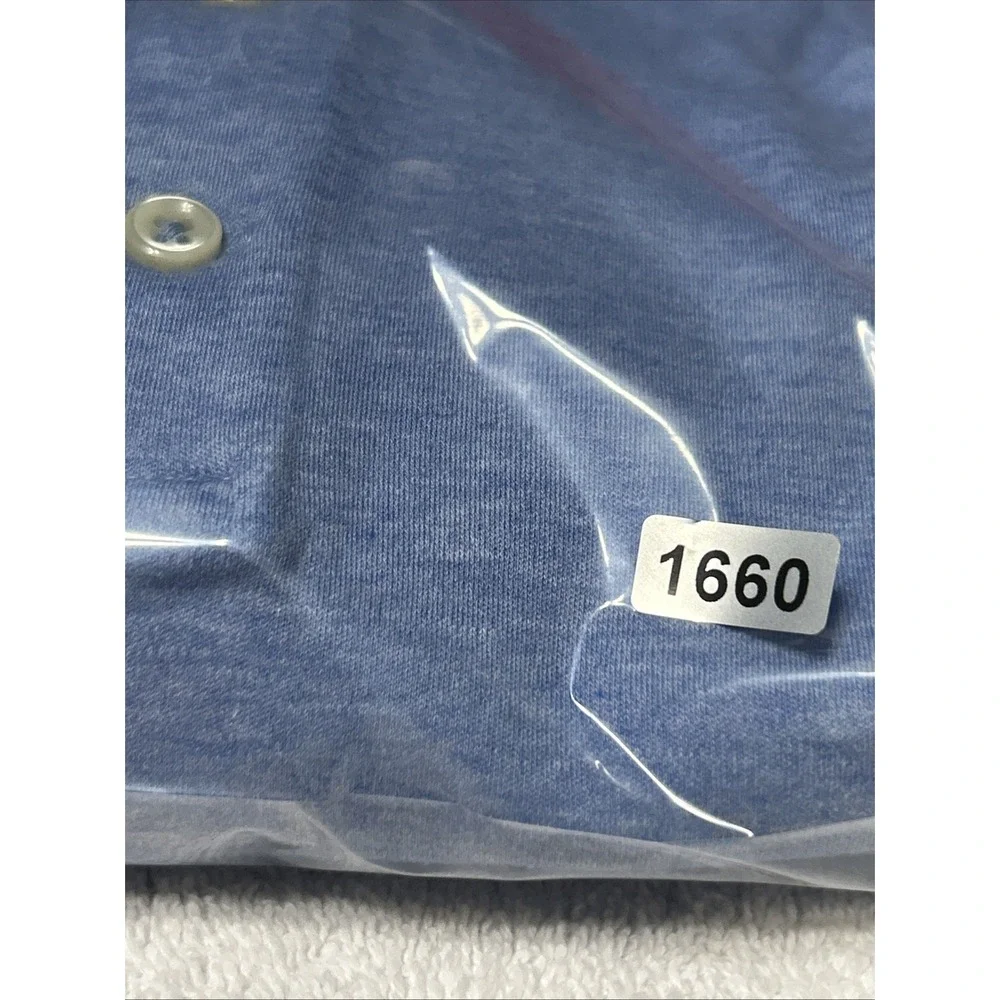 Polo Ralph Lauren Long Sleeve Polo Shirt Blue Heather Men's L Multi Pony EUC